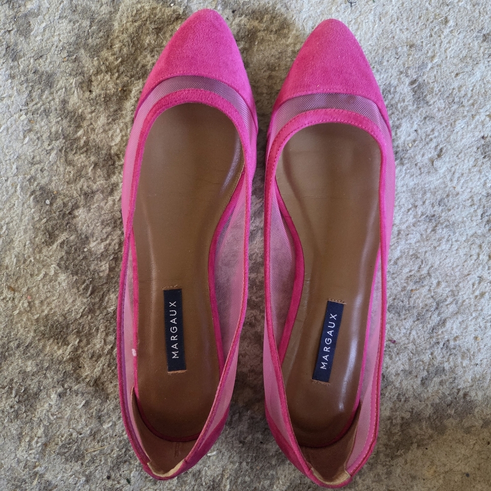 Margaux Fuchsia Suede Flats